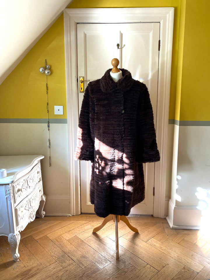 Reversible Brown Fur Coat