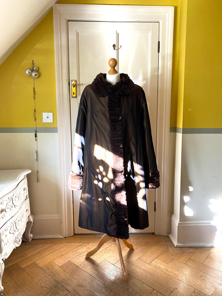 Reversible Brown Fur Coat