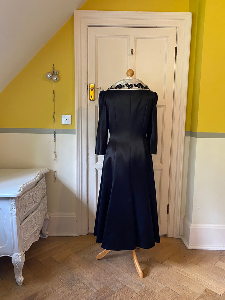 Ronit Zilkha Black Silk Beaded Coat