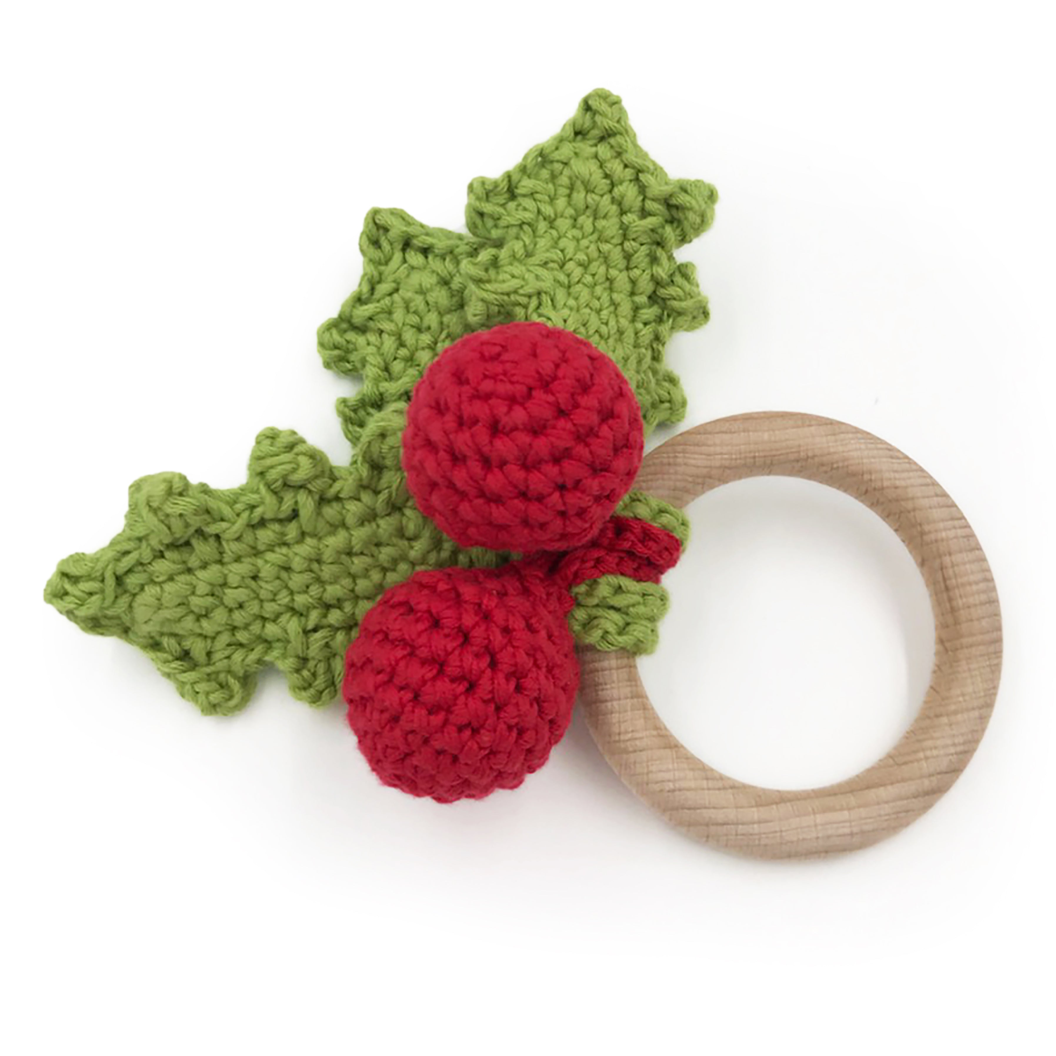 Crochet Holly Teether & Rattle