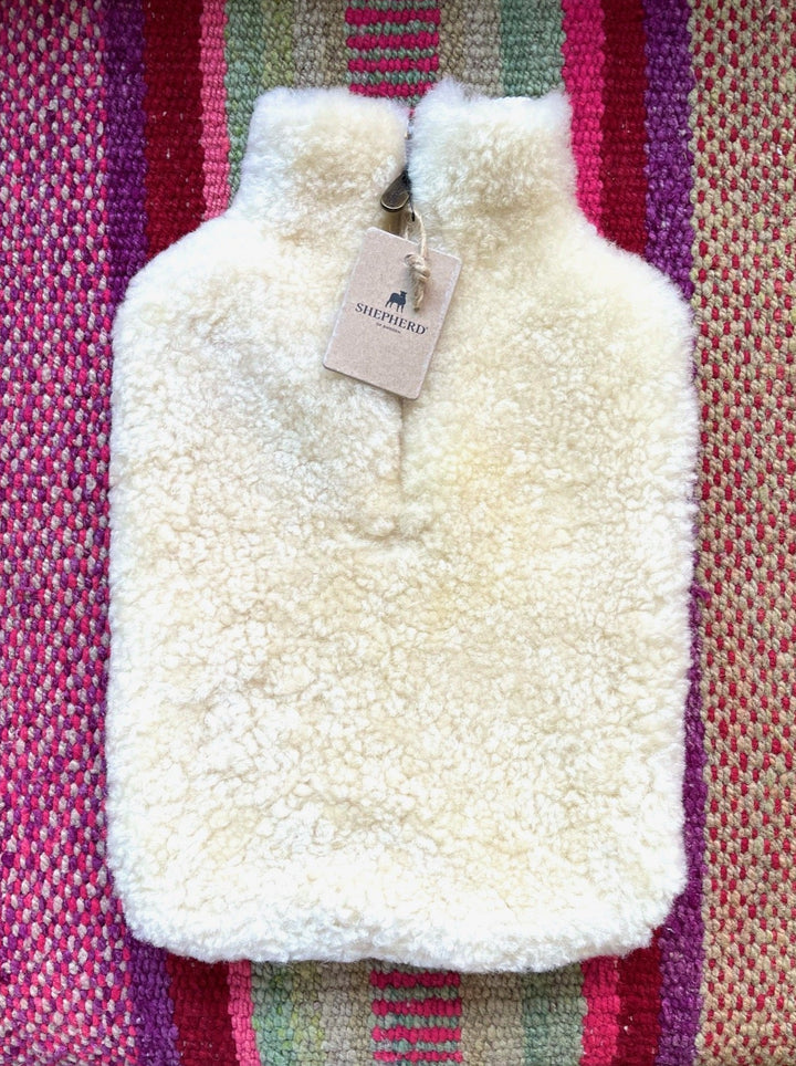 Creme Sheepskin Hot Water Bottle Cover