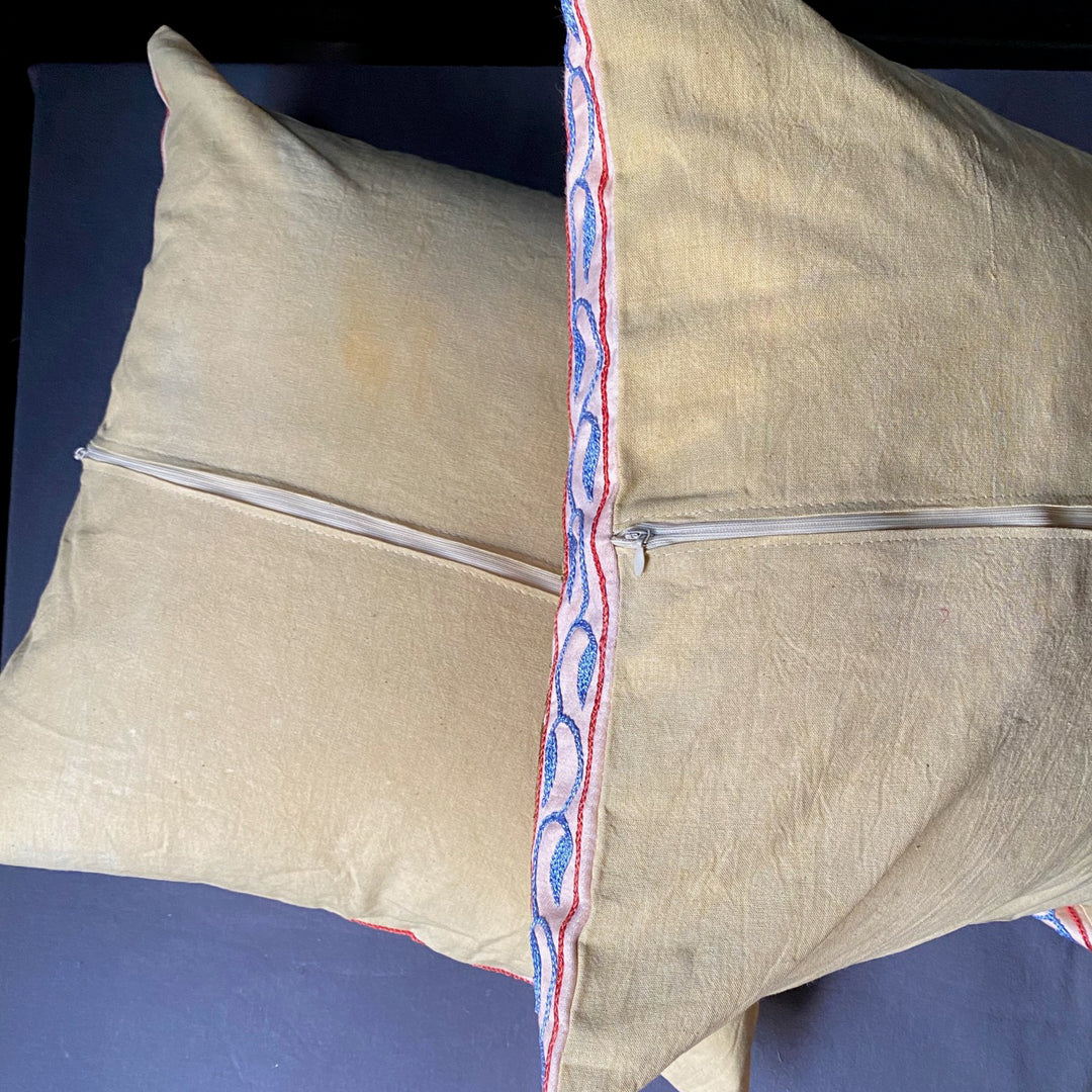 Pair of Suzani Pomegranate Cushions