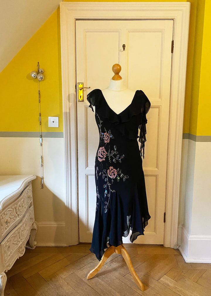 Sahari Black Evening Dress