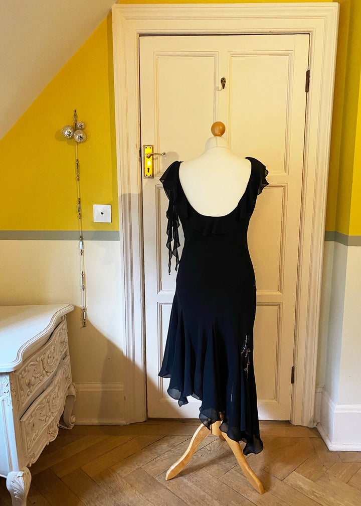 Sahari Black Evening Dress