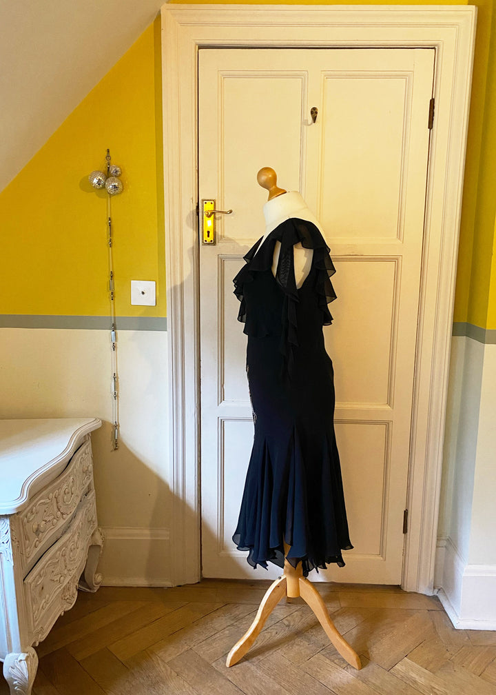 Sahari Black Evening Dress