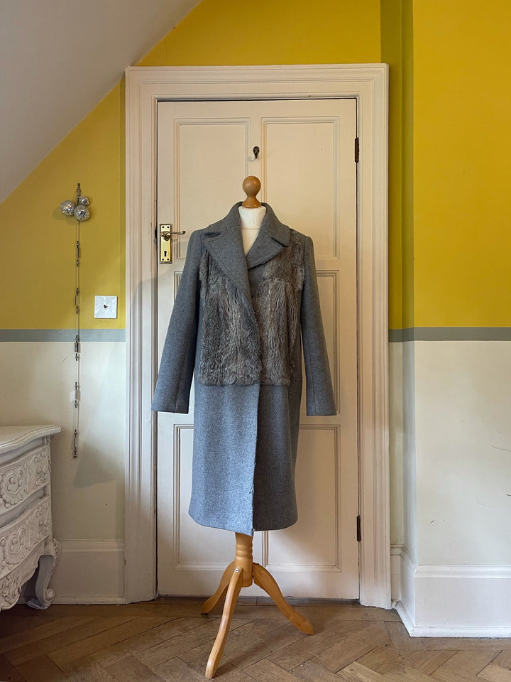 Sandro Fur Grey Coat