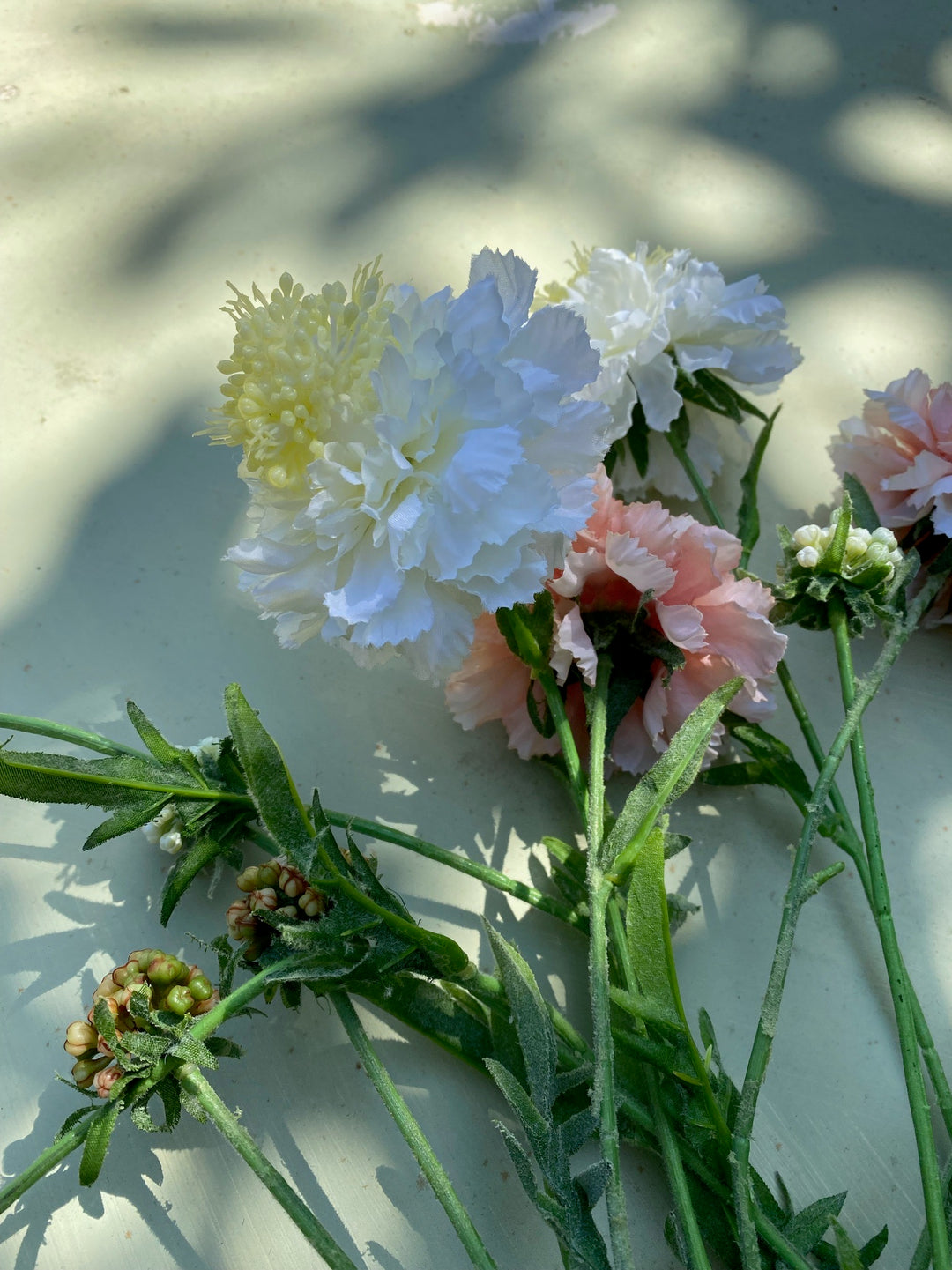 Faux Scabiosa Flower Stem
