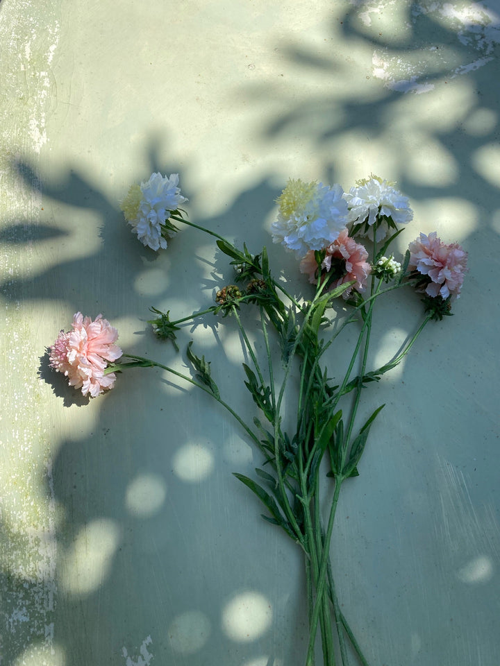 Faux Scabiosa Flower Stem