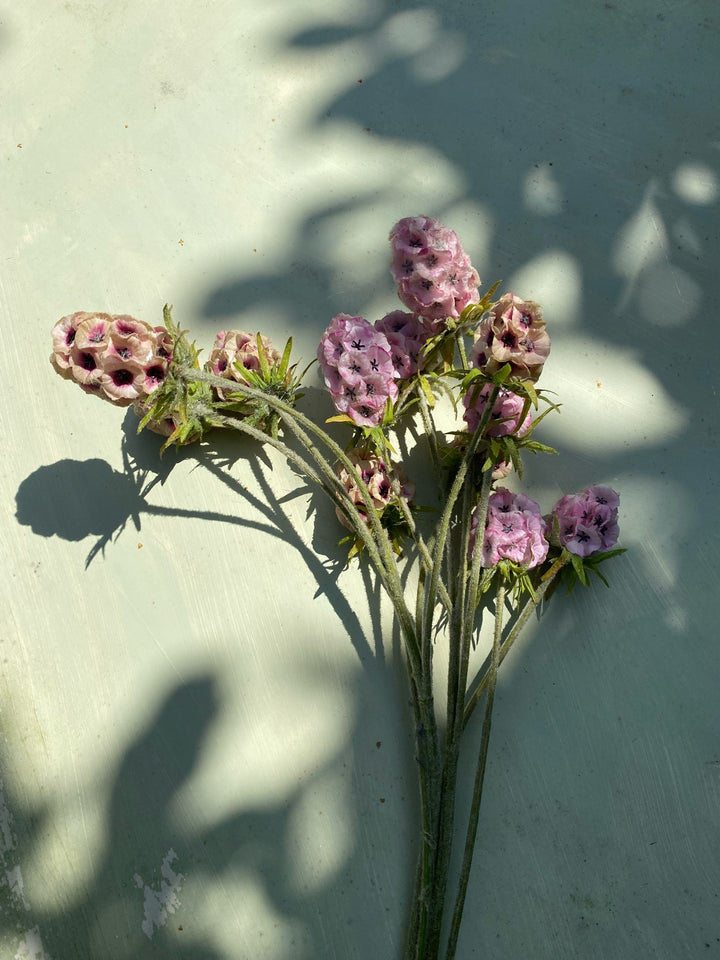 Faux Golfball Scabiosa Stem