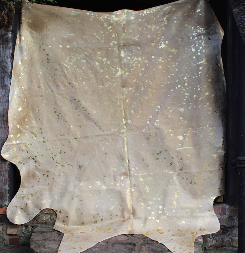 Gold Speckled Cowhide