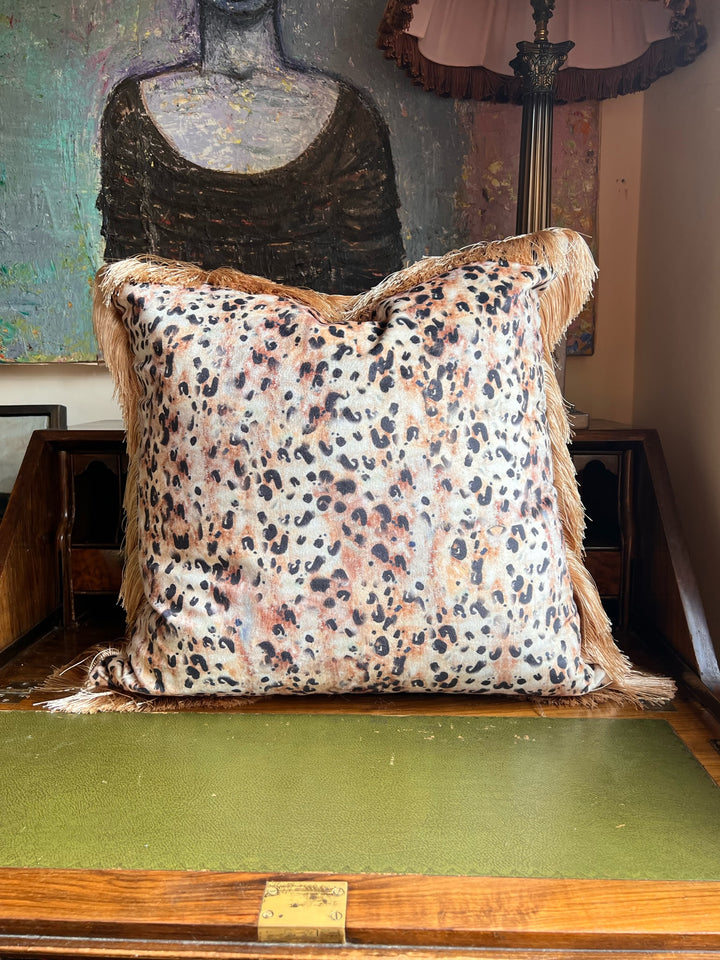 Sienna Velvet Fringe Cushion