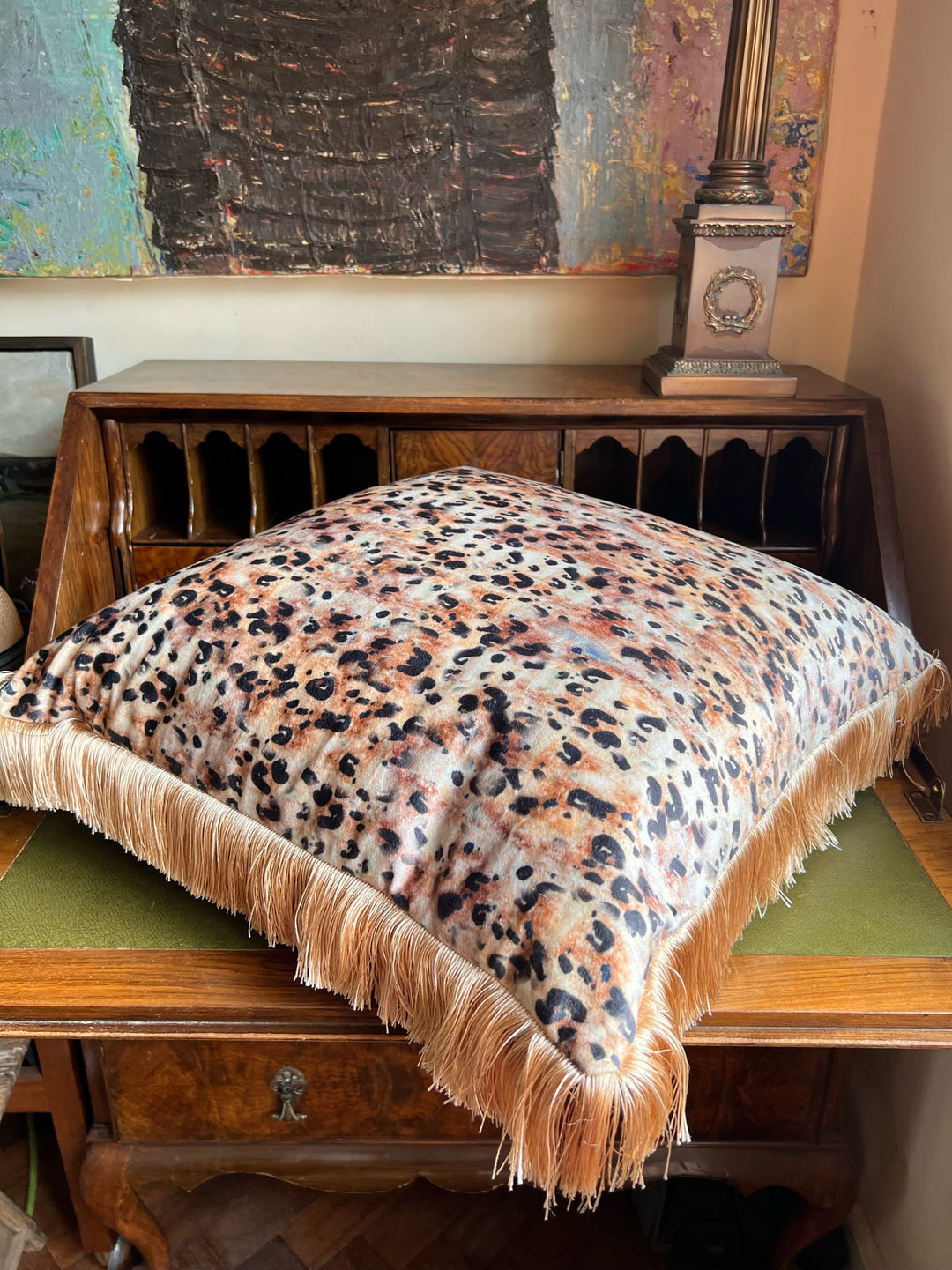 Sienna Velvet Fringe Cushion