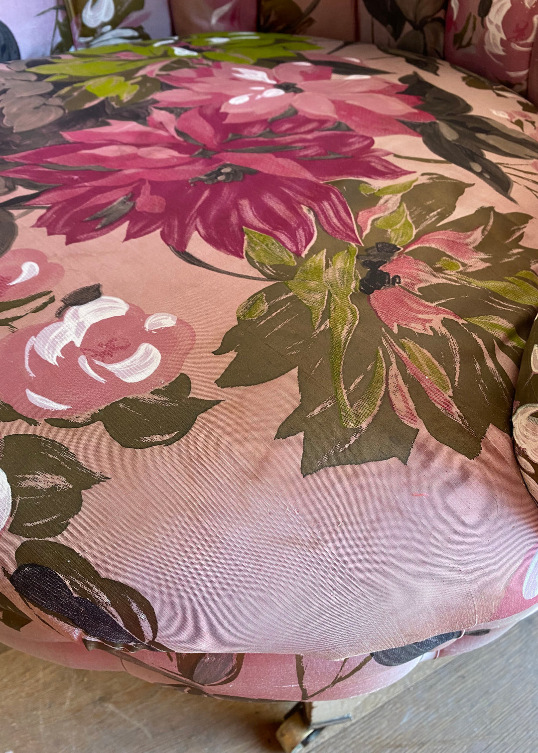 Silk Button Back Tub Chair