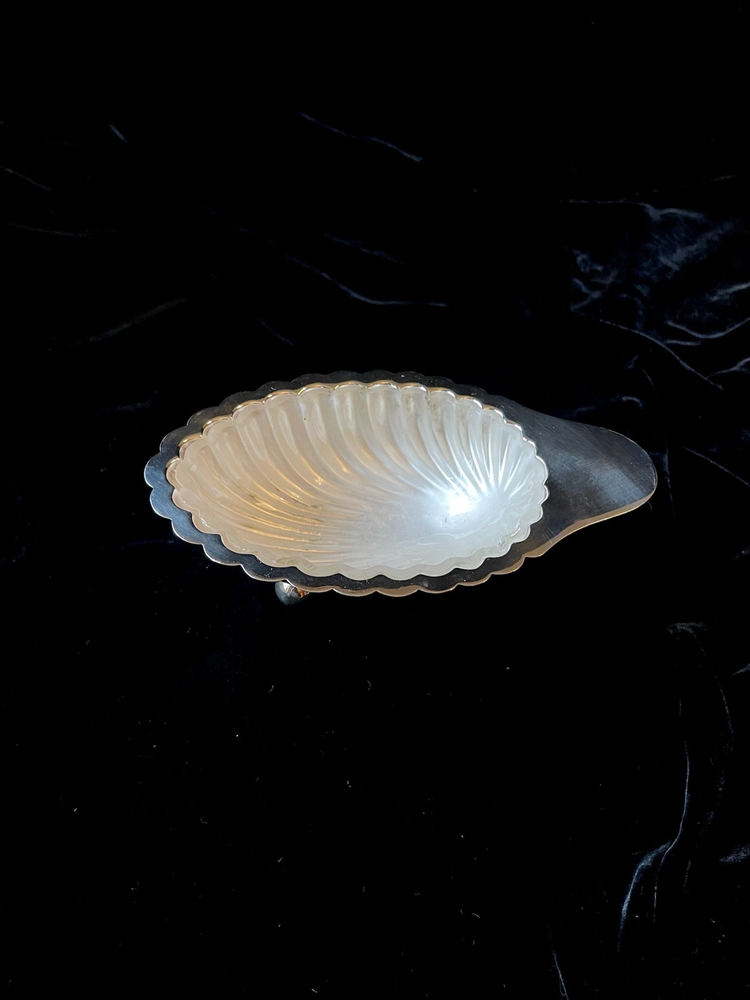 Silver Plated Shell Serving Dish
