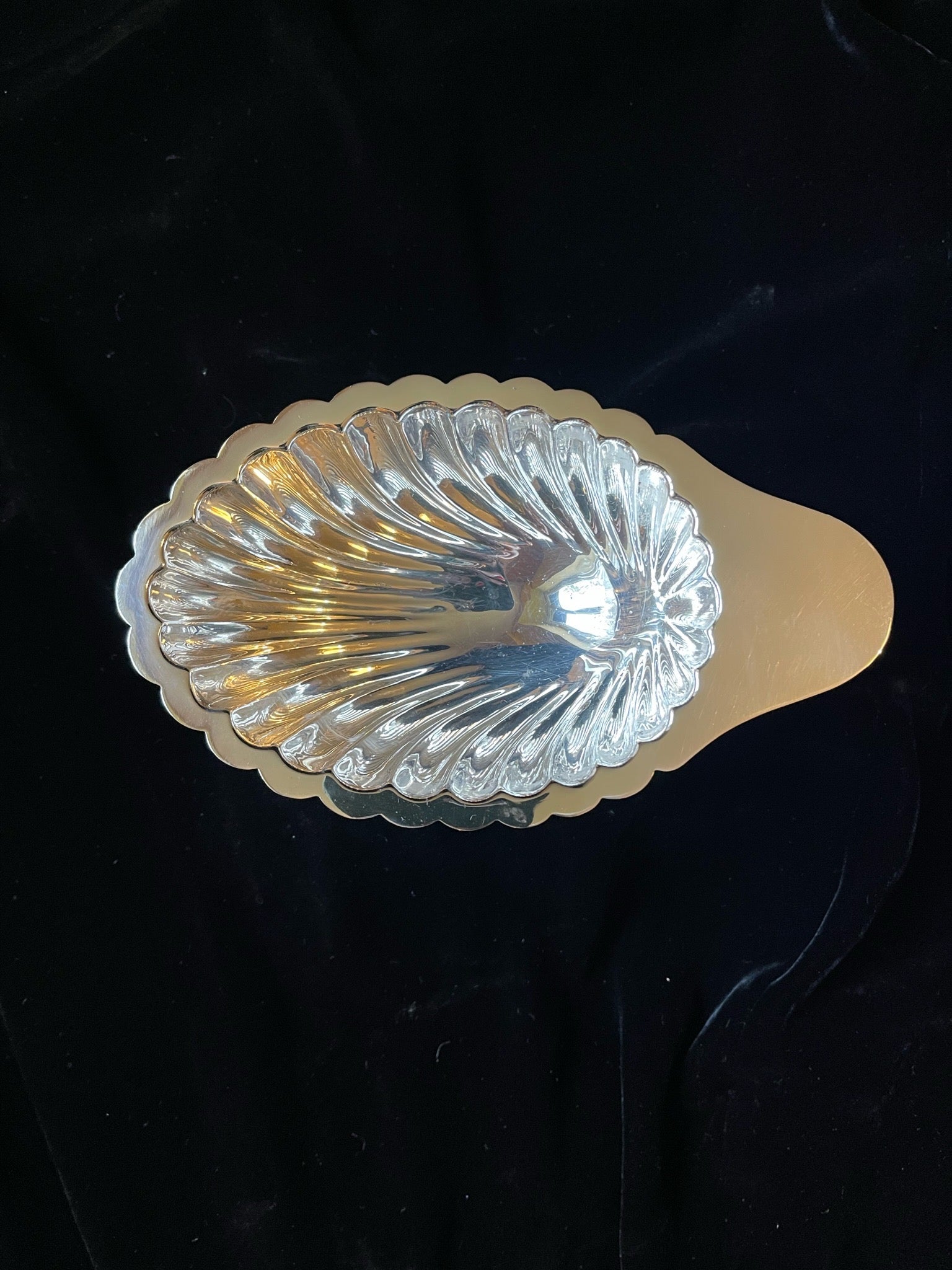 Silver Plated Shell Serving Dish