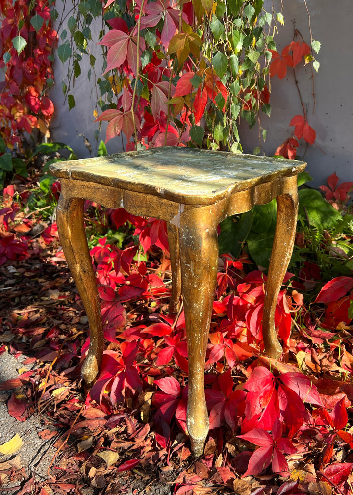 Small Square Florentine Gold Table