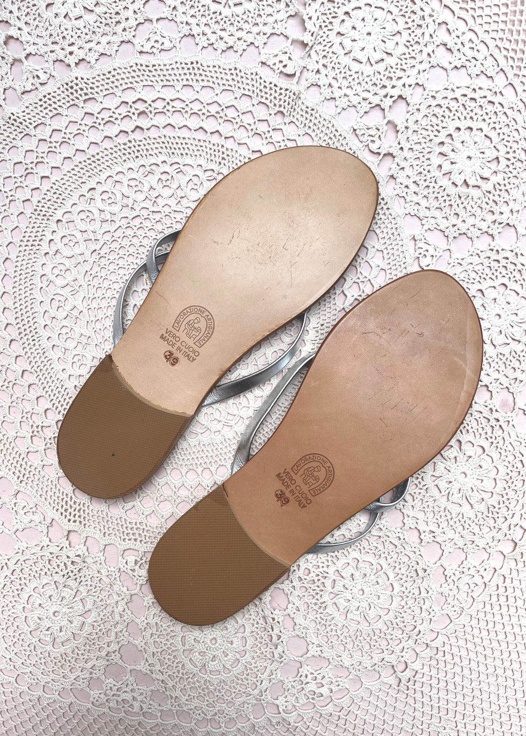 Strappy Silver Leather Musa Sandals