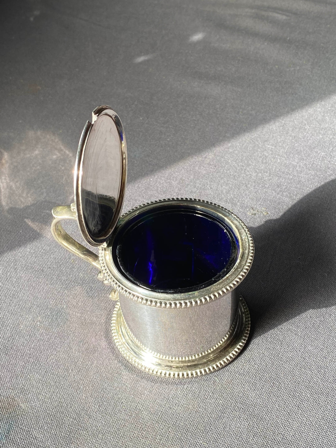 Vintage Silver Plated Mustard Pot