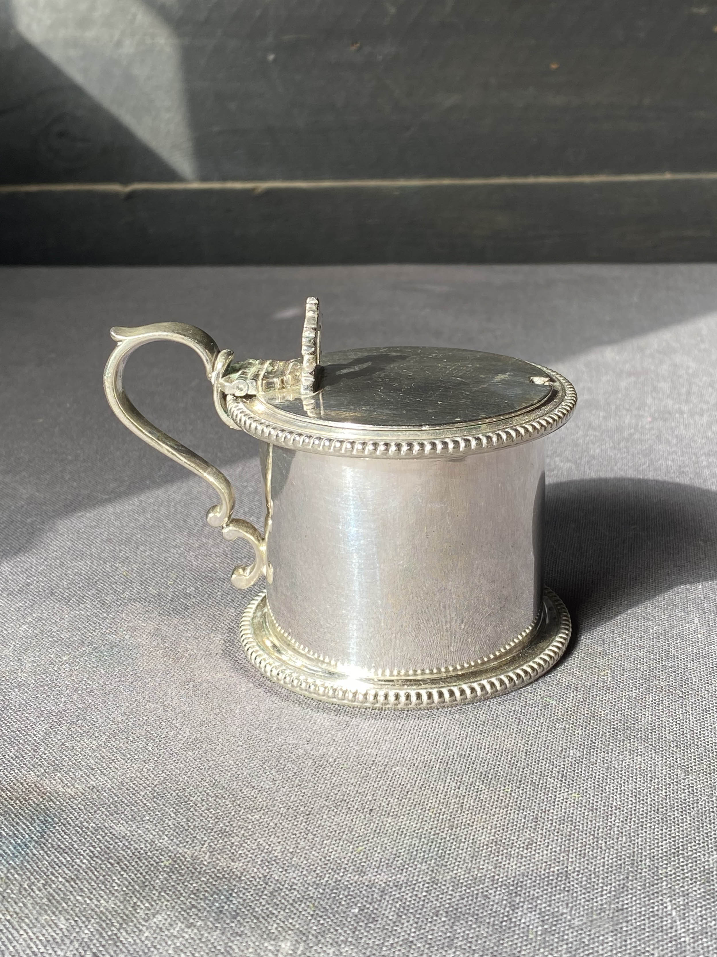 Vintage Silver Plated Mustard Pot