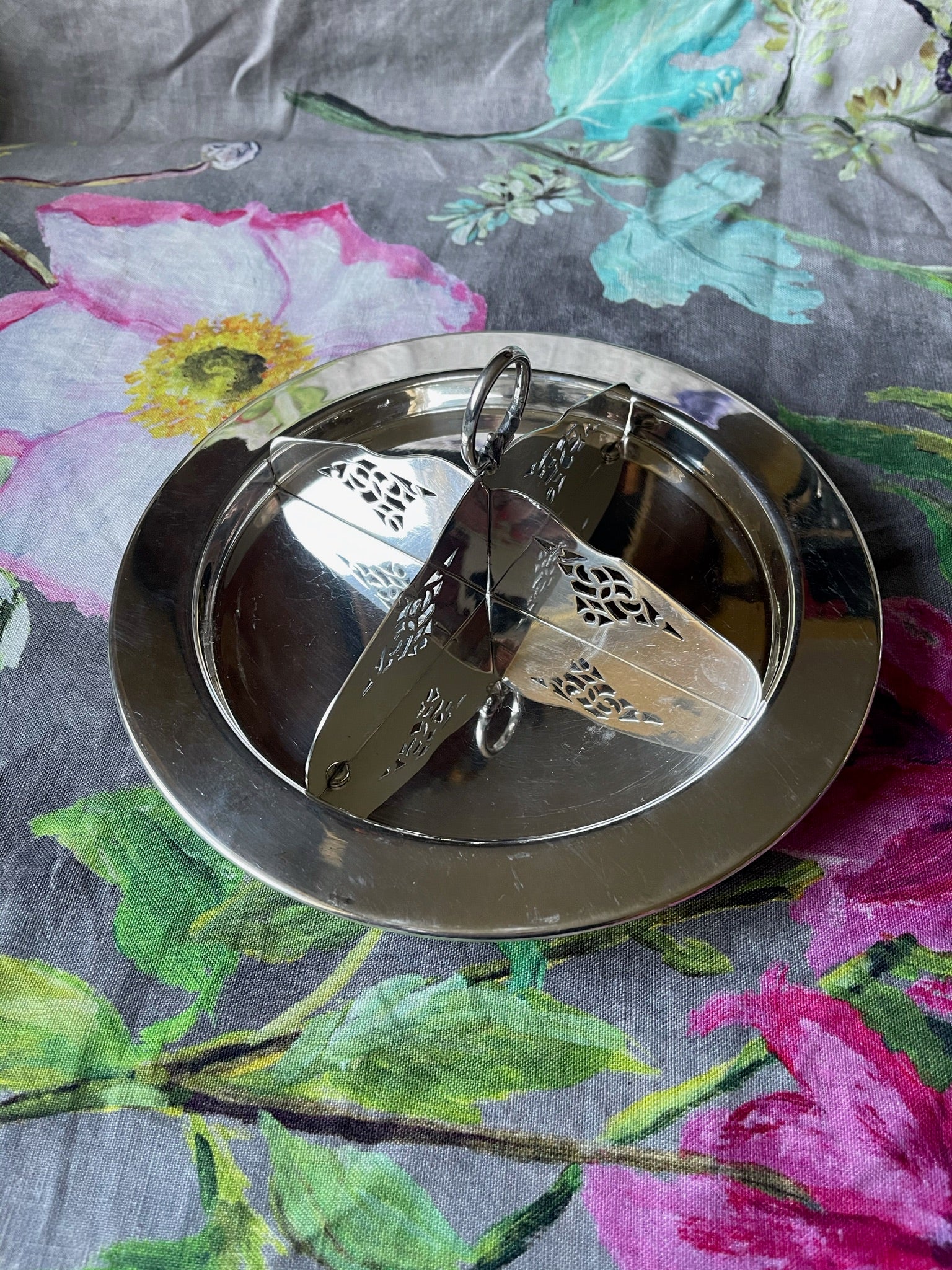 Silver Plated Quartered Serving Plate