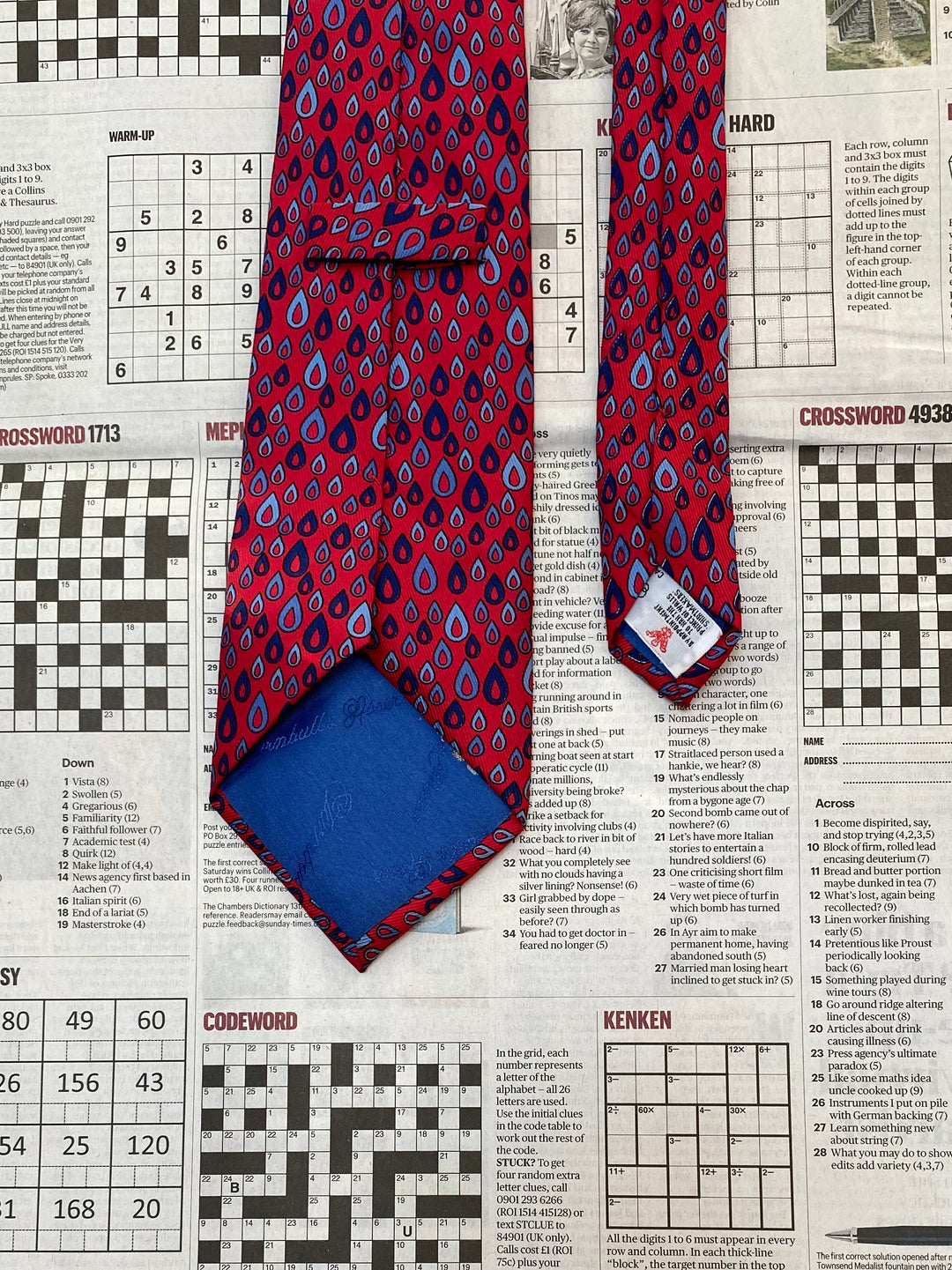 Turnbull &amp; Asser Red Silk Tie