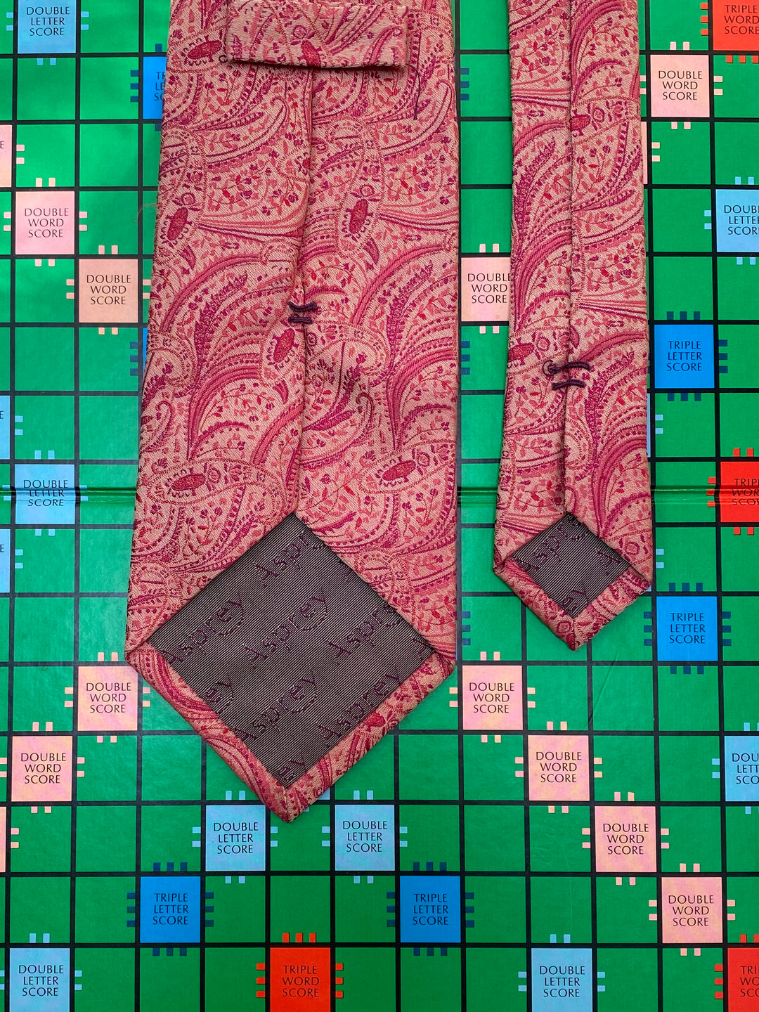 Pink Paisley Asprey Tie