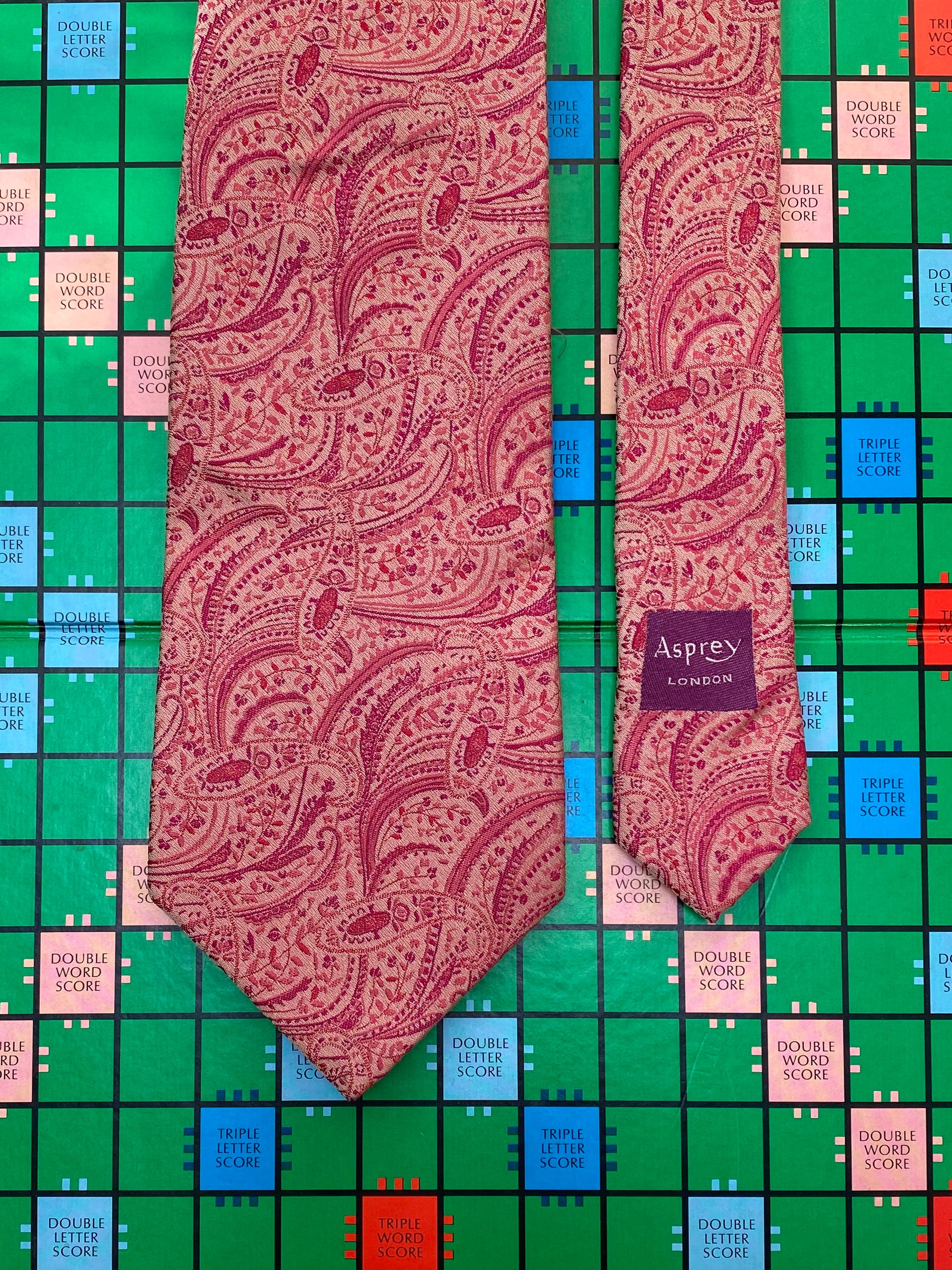 Pink Paisley Asprey Tie