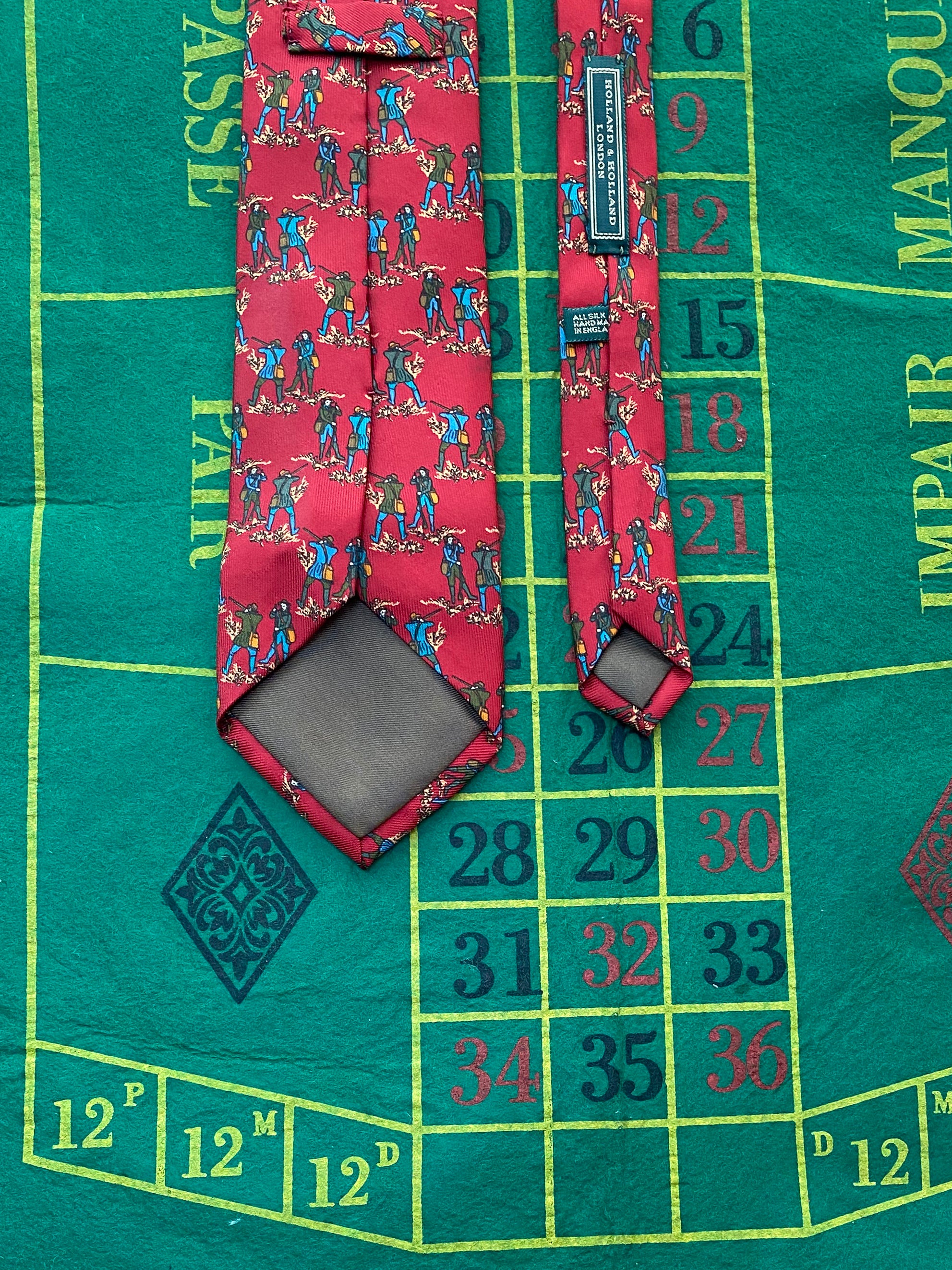 Holland & Holland Red Shooters Silk Tie