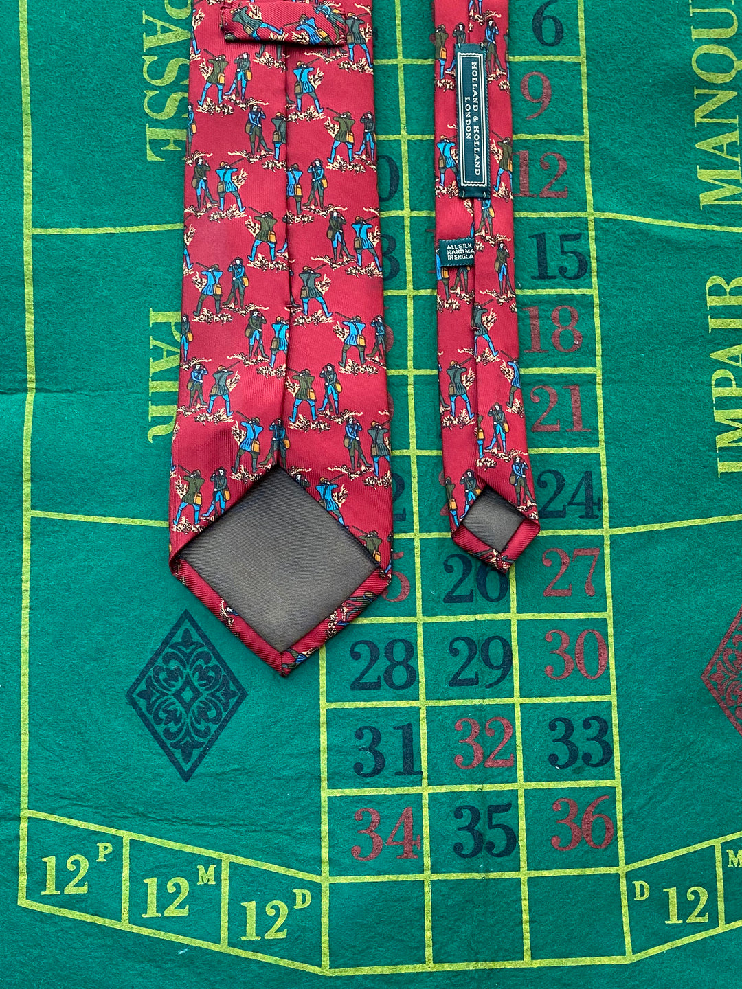 Holland &amp; Holland Red Shooters Silk Tie