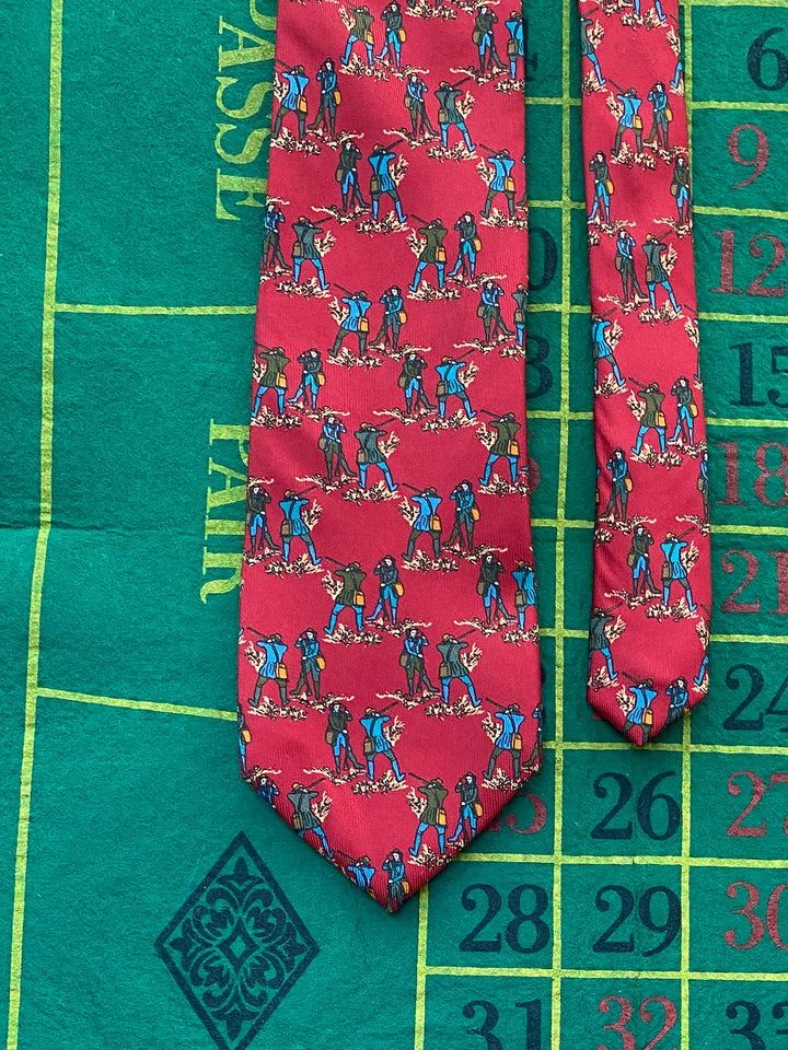 Holland &amp; Holland Red Shooters Silk Tie