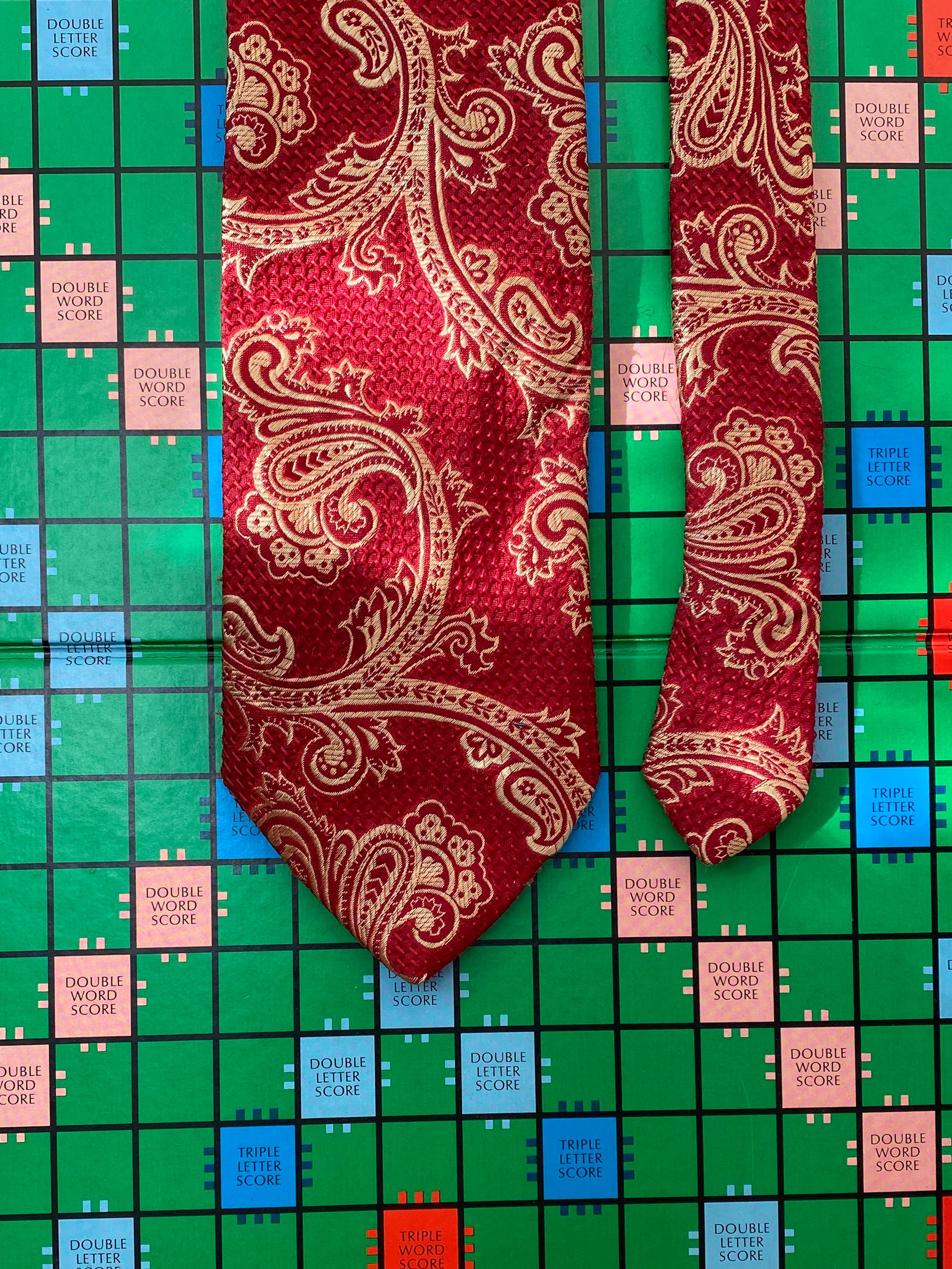 Favourbrook Red & Gold Paisley Silk Tie