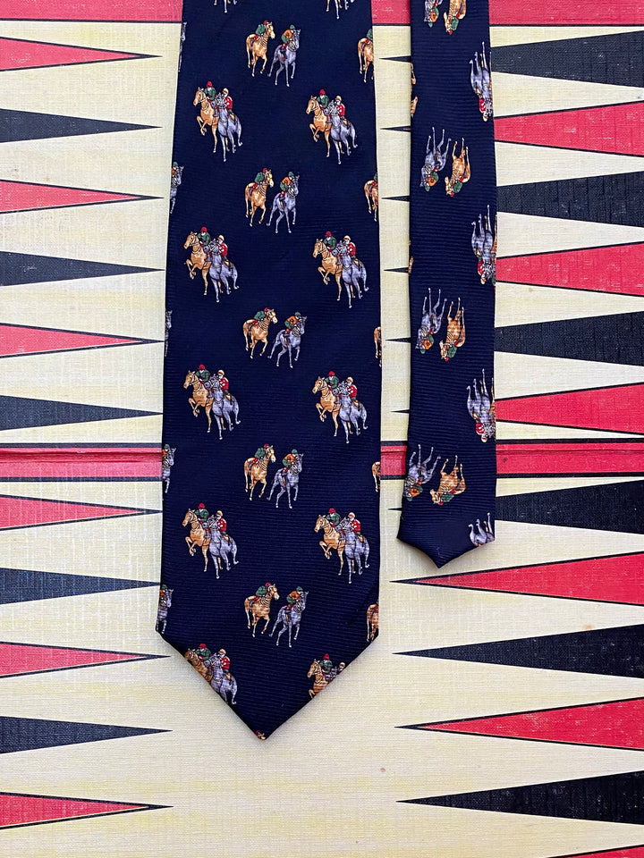 Soprano Blue Polo Silk Tie