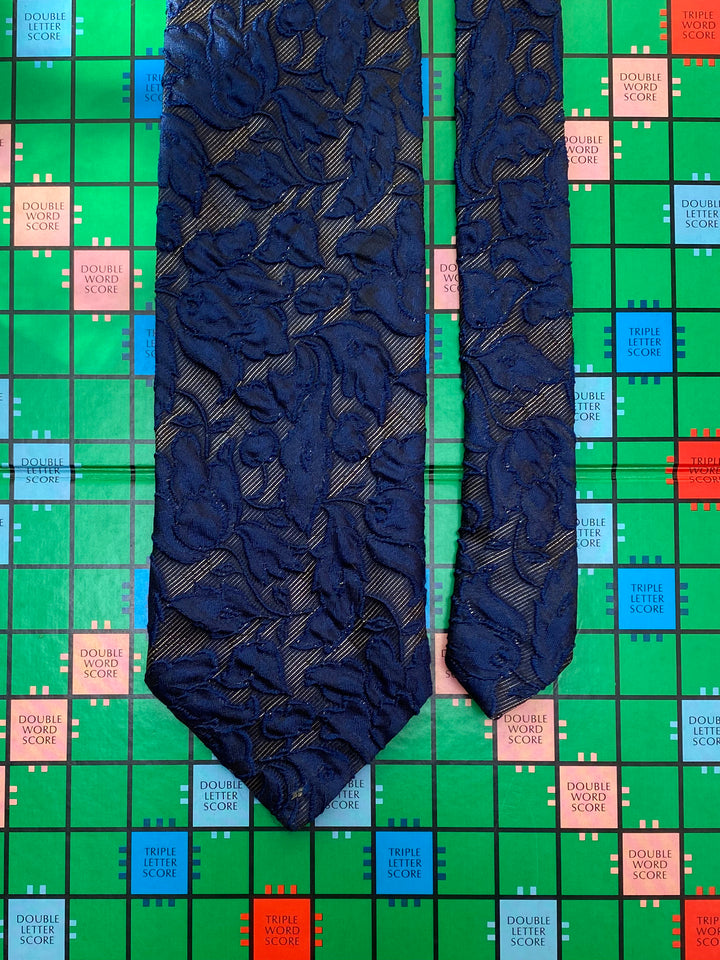 Navy &amp; Gold Floral Favourbrook Tie