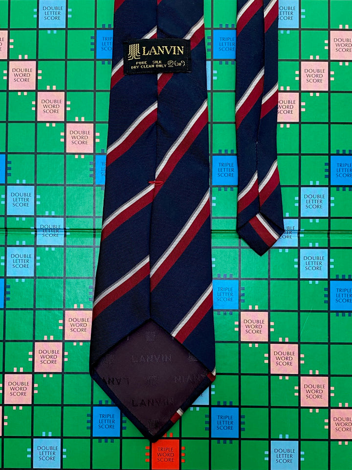 Vintage Stripe Lanvin Silk Tie