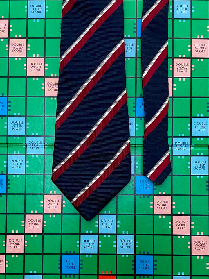 Vintage Stripe Lanvin Silk Tie