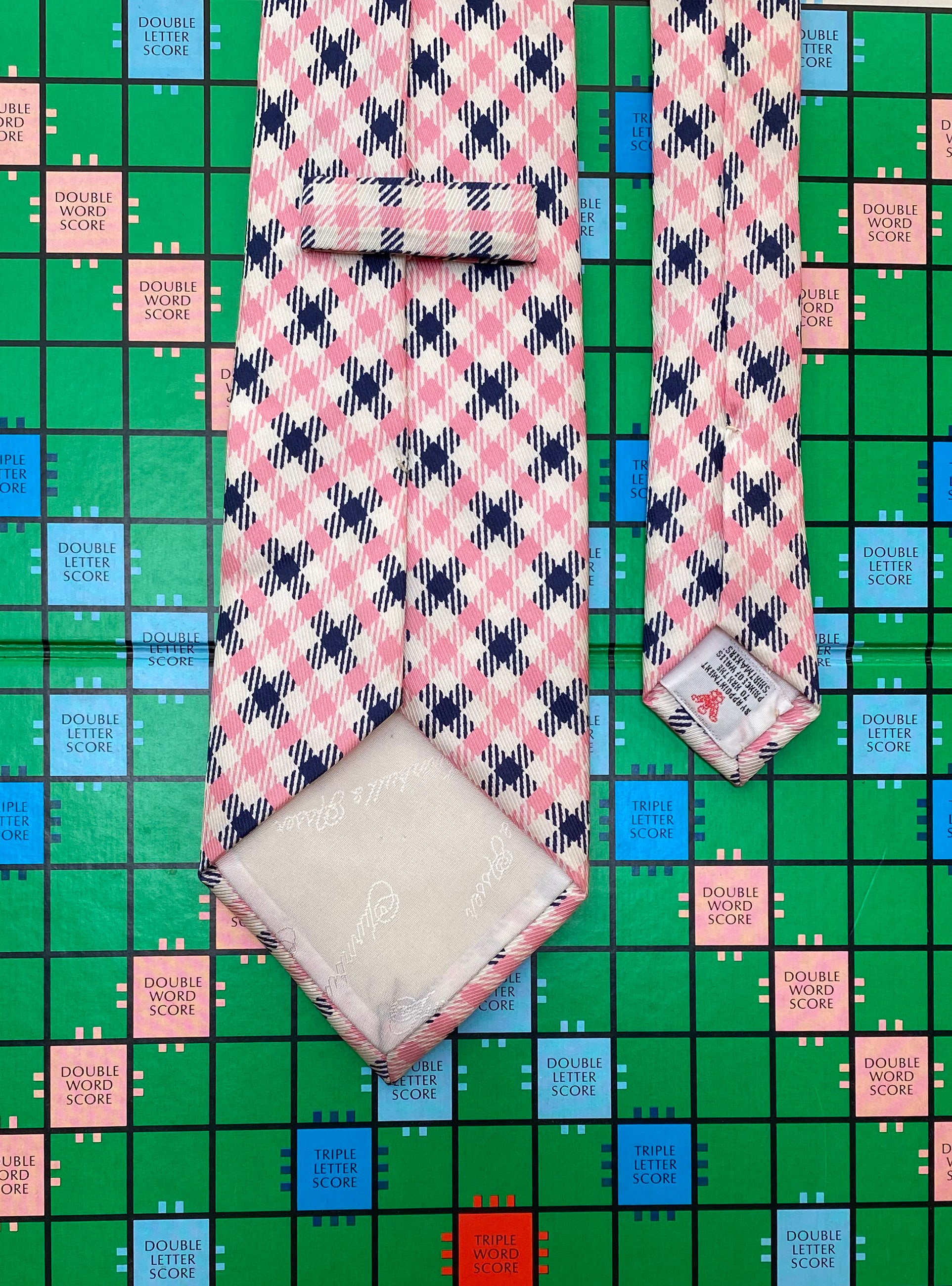 Pink Checked Turnbull & Asser Tie