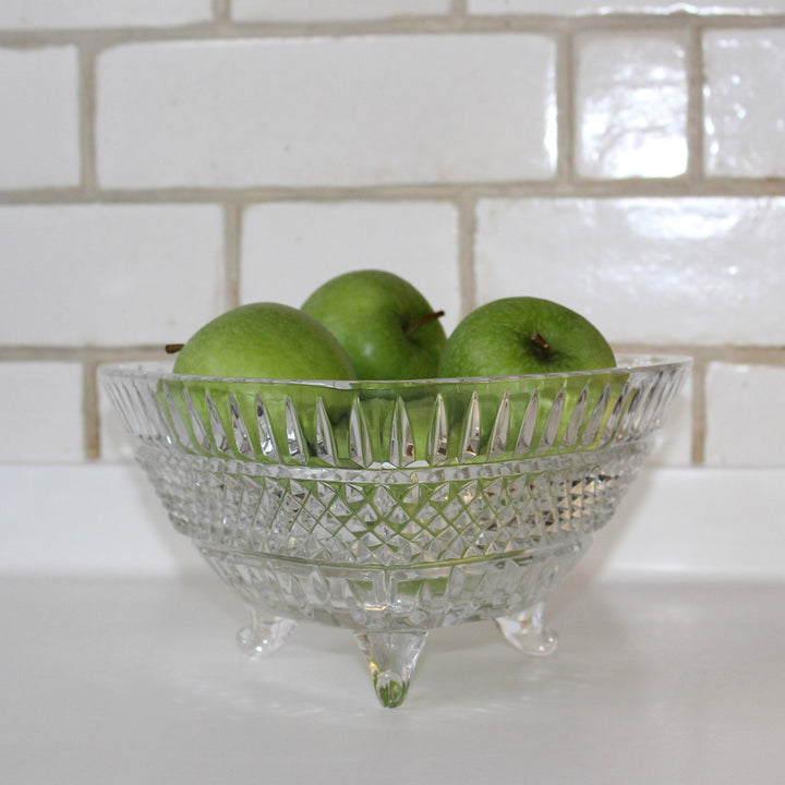 Triangular Glass Bowl with Feet
