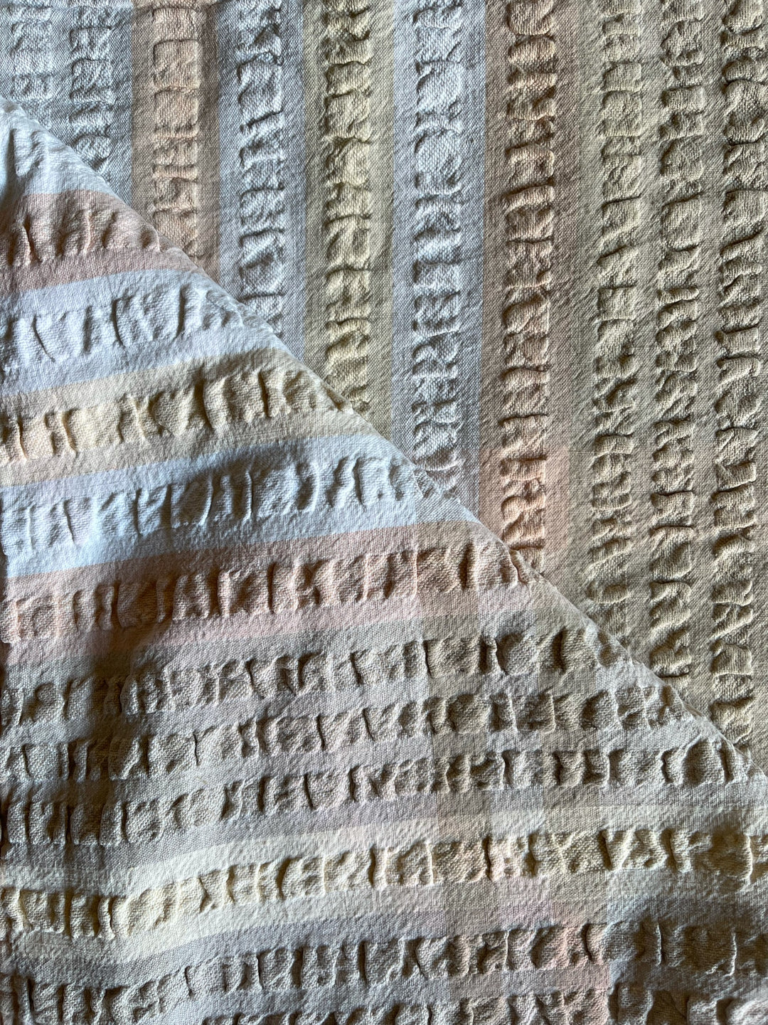 Sandy Seersucker Tablecloth