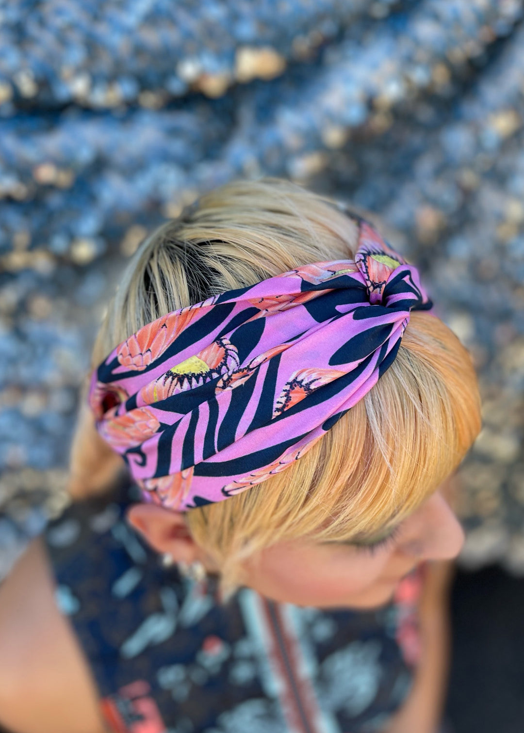French Rose Reef Print Headscarf Temperley London