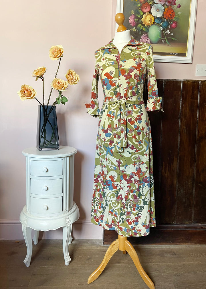 The West Village Green Pattern Dress