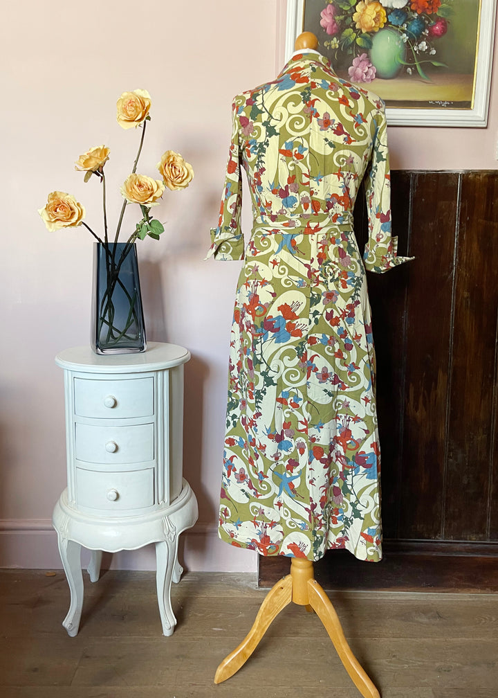 The West Village Green Pattern Dress