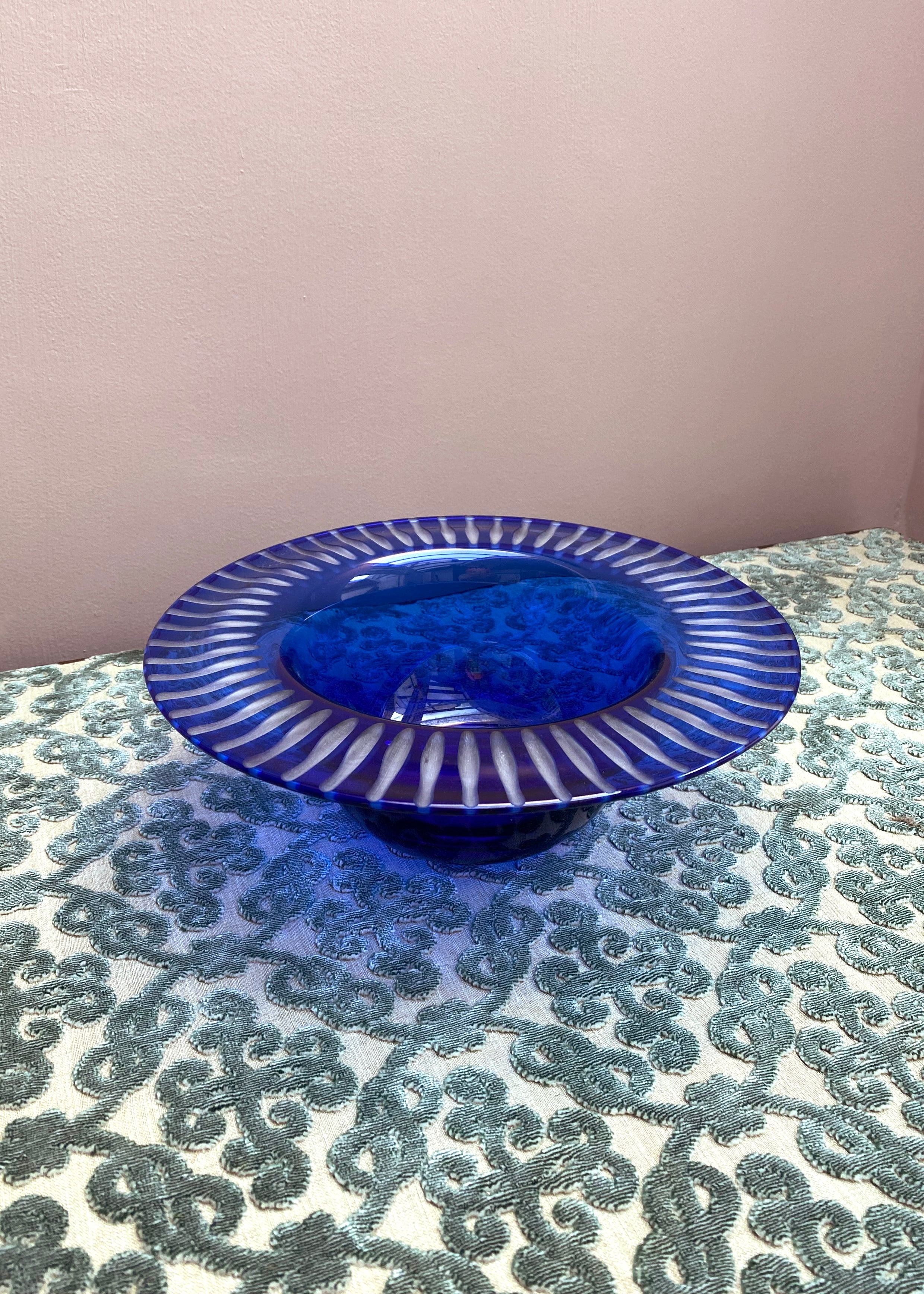 Tiffany & Co. Blue Cut Bowl