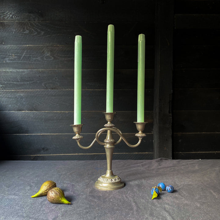 Twisted Silver Triple Candelabra