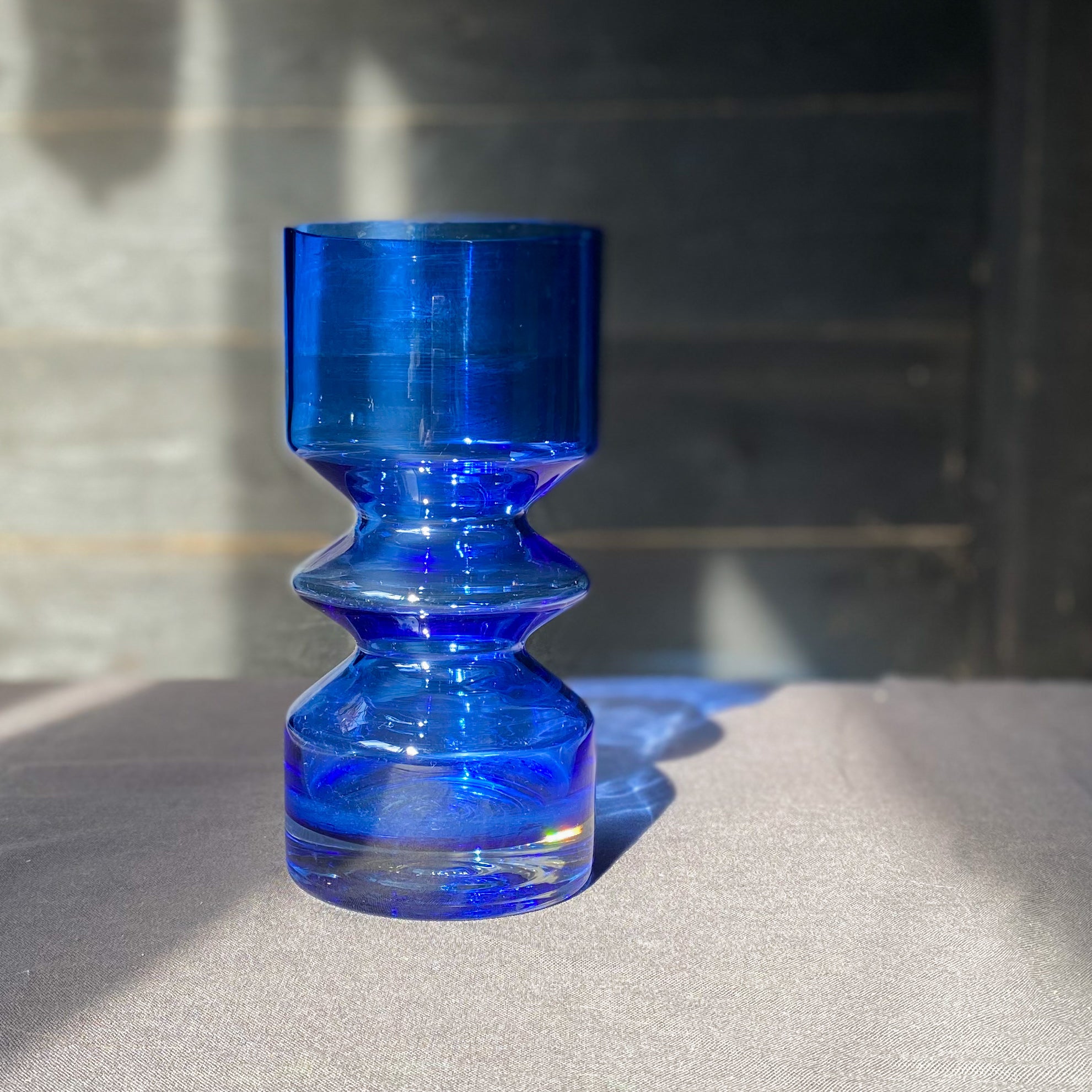 Vintage Riihimaki Cornflour Blue Vase