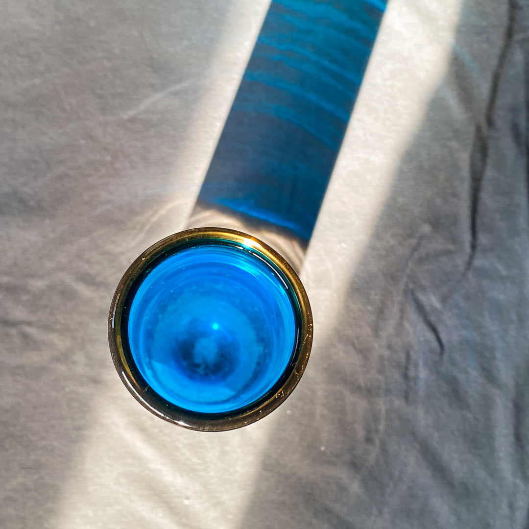 Sapphire Tall Vintage Weighted Vase