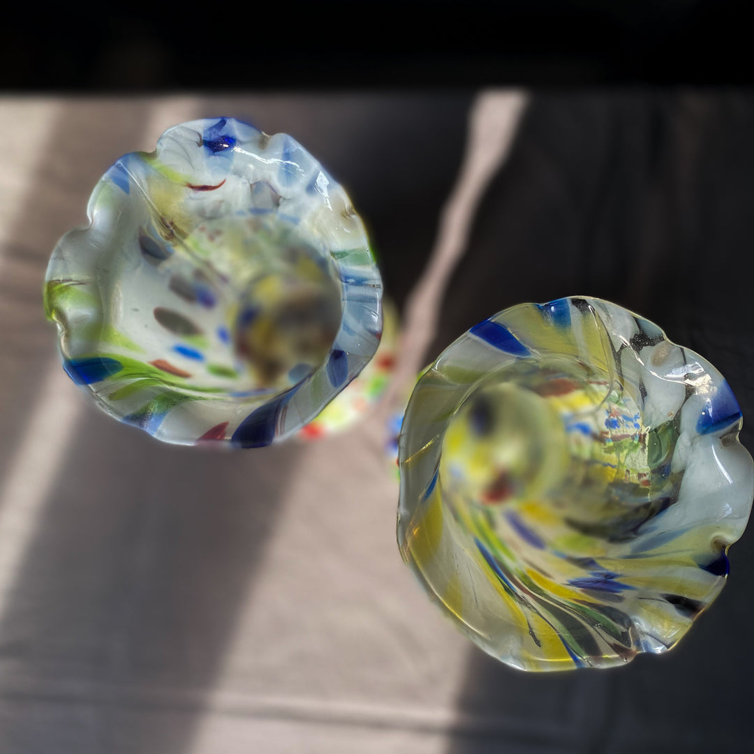 Large Multicoloured Murano Vases
