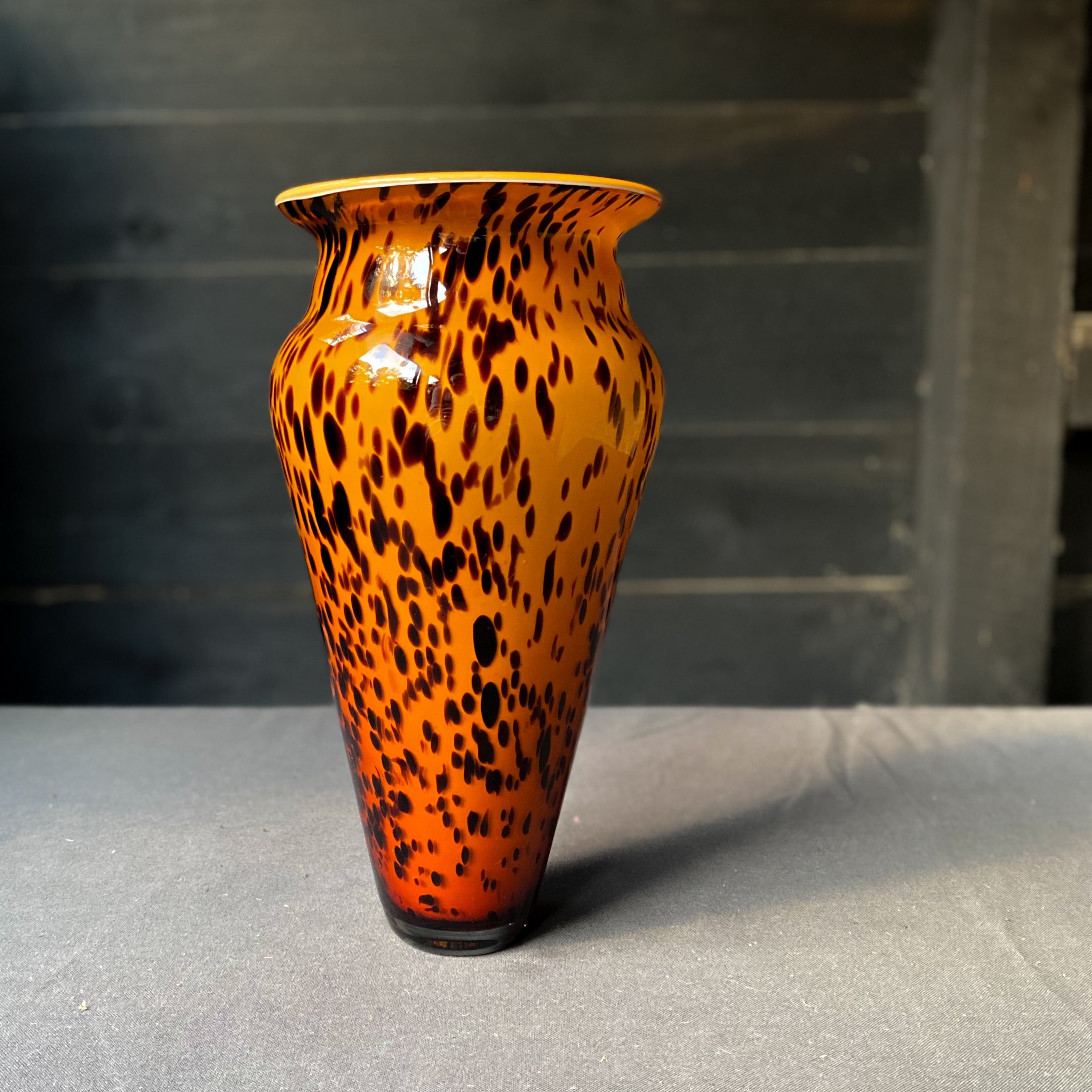 Tall Amber Murano Vase