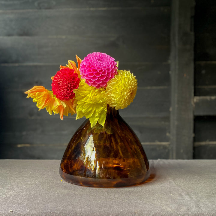 Tortoiseshell Glass Vase