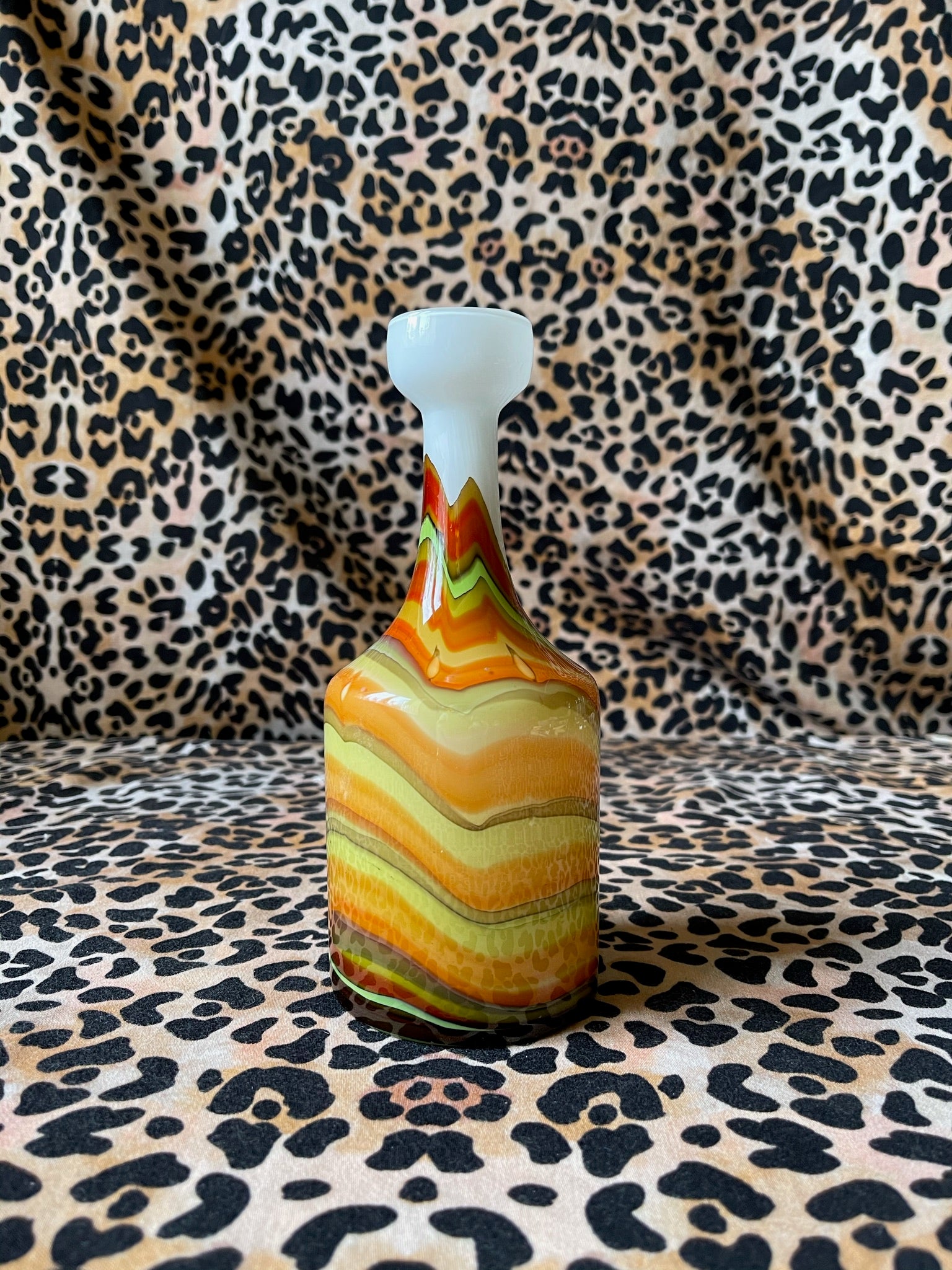 Vintage Small Glass Bottle Vase