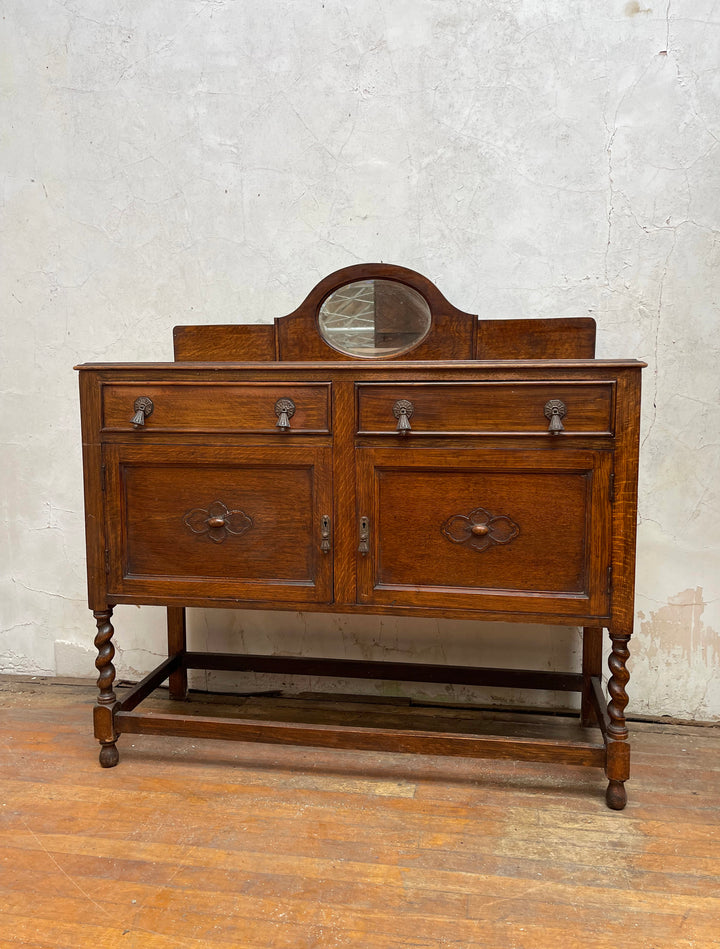 Victorian Mirror Sideboard with Barley Twist Legs